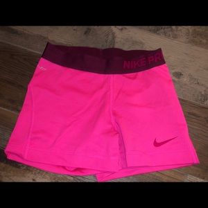 neon pink nike pros!
